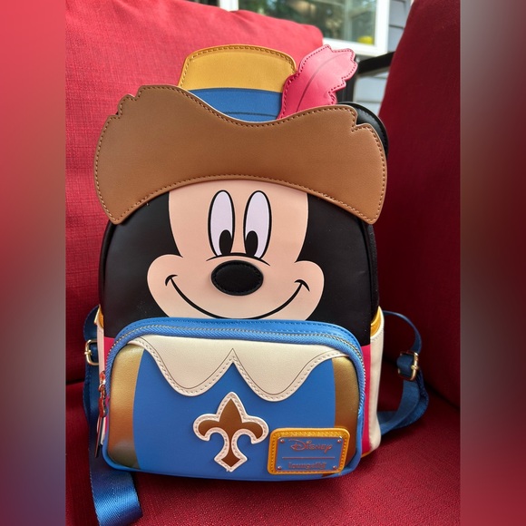 NEW with tags Mickey Mouse 3 Musketeers Loungefly mini Backpack Disney - Picture 2 of 4